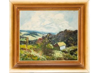 Original Artist Signed Oil Painting, European Landscape