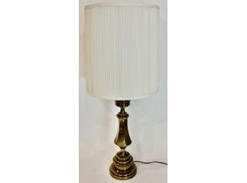 Vintage Heavy Brass Vasi-Form Table Lamp W/ Shade