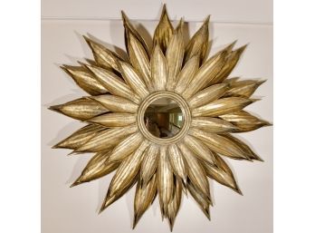 Gold Gilt Sunflower Form Mirror