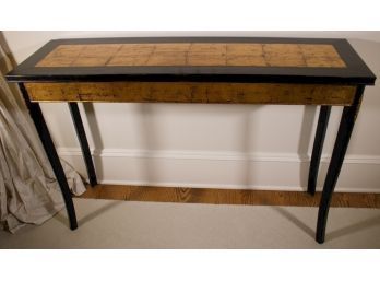 Gilt And Ebonized Wood Console Table