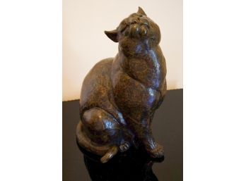 Dan Ostermiller Bronze Sculpture Of Cat