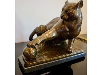 Dan Ostermiller Bronze Sculpture Of A Cat