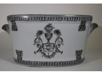 Large Chinese Painted Porcelain Foot Bath
