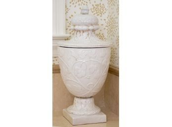 Pair Of Italian Classical Glazed Ceramic Urns