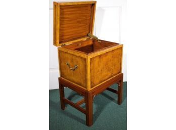 Maitland Smith Storage Box End Table On Stand