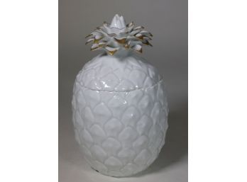 Limoges Blanc De Chine Porcelain Pineapple Form Lidded Jar