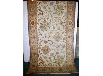 Colorful Hand Knotted Wool Area Rug