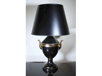 Black Ceramic Urn Form Table Lamp