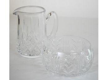 Waterford Crystal Pitcher & Bowl