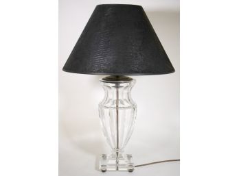Crystal Urn Form Table Lamp On Stepped Base