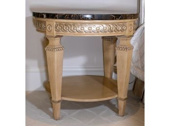 Classical Marble Top Single Drawer Table