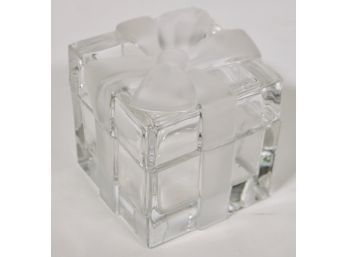 Tiffany & Co. Clear & Frosted Art Glass Lidded Gift Box