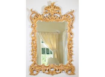 French Louis XV Rococo-style Carved Gilt Wood Mirror