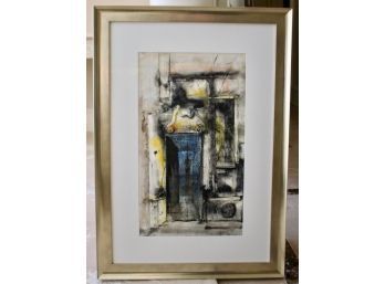 Original Watercolor On Paper Painting Artist Signed Gallery Label