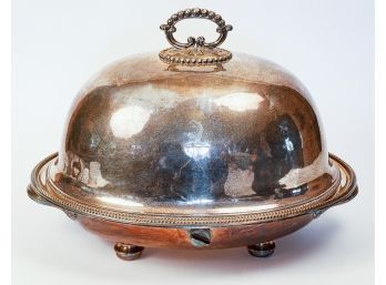 Antique Silver Plate Food Warmer & Dome Cover