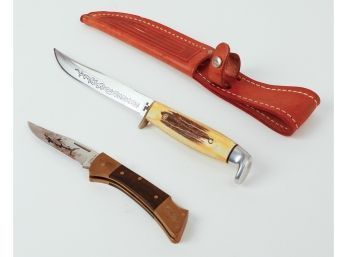 Two Case XX Knives- One Fixed Blade W/ Sheath & One Folder
