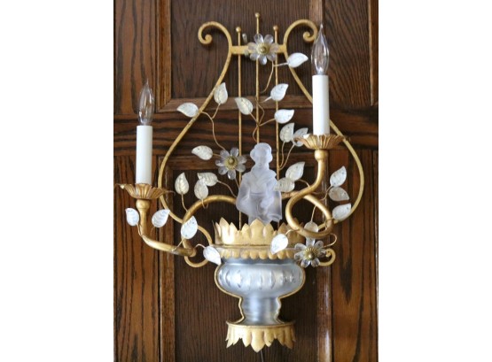Pair Of MAISON BAGUES-Style Chinoiserie Wall Sconces