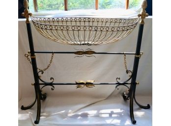 Wonderful French Wrought And Gilt Iron Planter