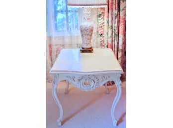 Pair Of French Provincial Painted White End Tables