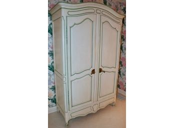 One Of Two John Widdicomb French Provincial Painted Armoire