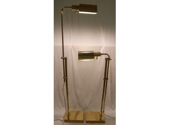 Pair Chapman Brass Adjustable Floor Lamps