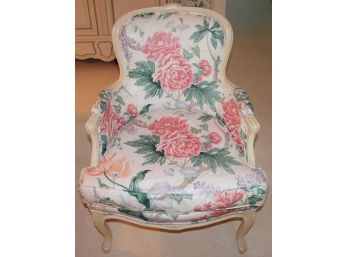 Pair Of Upholstered French Provincial Style Fauteuils