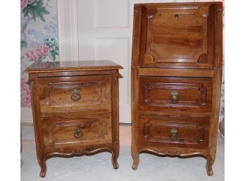 Two Diminutive Fruitwood Storage Chests
