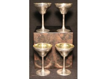 Four J.E. Caldwell Sterling Silver Cordials