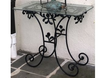 Black Iron Garden Table