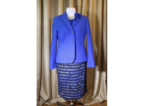 Rena Lange 3pc Royal Blue Outfit