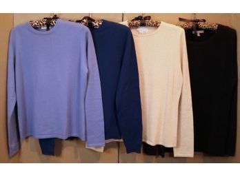 Four Cashmere Jewel Neck Sweaters