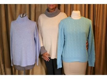 Three Designer Cashmere Sweaters