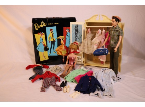 1960s Bubble Cut Barbie  Ken Doll W/ Accessories