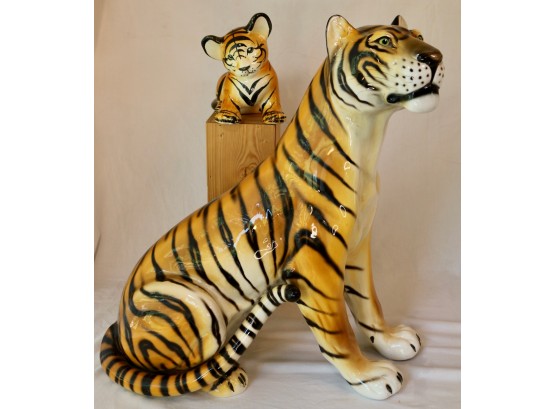 MCM Porcelain Tiger And Cub