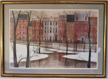 'Street By The Park II' By P. Buckley Moss - Rare Print