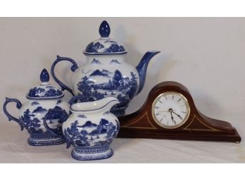 Chinoiserie Tea Service & Clock