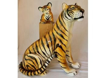 MCM Porcelain Tiger And Cub