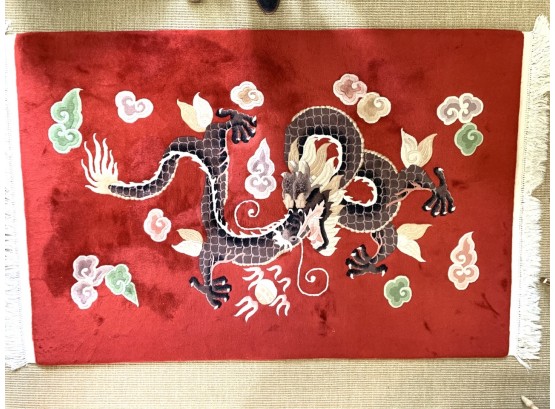 Hand Knotted CHINESE Wool Dragon Rug