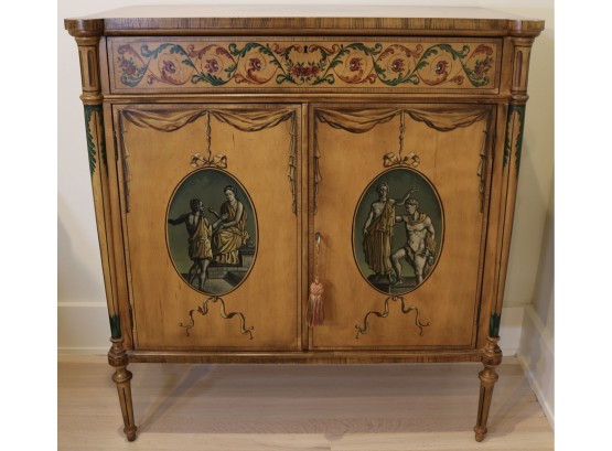 Beautiful Pair Of Adams-Style Painted Maple Chests