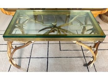Bronze Antler Base Coffee Table
