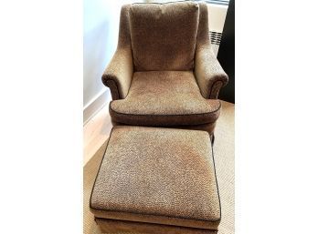 Cool  Comfy Leopard Print Armchair And Ottomon
