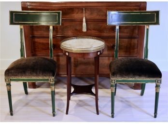 Pair Of French Empire-Style Side Chairs