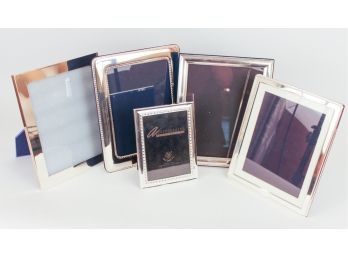 Five Vintage Silver Plated Frames- Including Links London