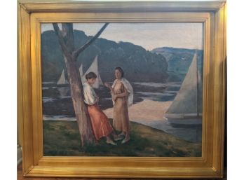 Original Oil On Canvas Painting 'Hamburg Cove' By Ivan Olinsky- Ex Christies