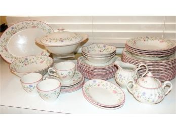 Partial China Set By Johnson Brothers, Floral Vine Pattern 44 Piece Total