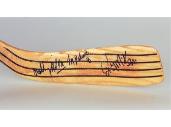 1995 NJ Devils 'Crash Line' Autographed Hockey Stick- Mike Peluso, Randy McKay, Bobby Holik