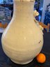 Lovely Large Cream Pottery Vase With Flowers