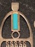 Sliver And Turquoise Pendant.