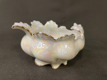 Vintage M Z Austria Porcelain Sugar Shell Iridescent.