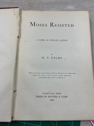 1881 'moses Resisted' By WT Helms.  In Great Shape!